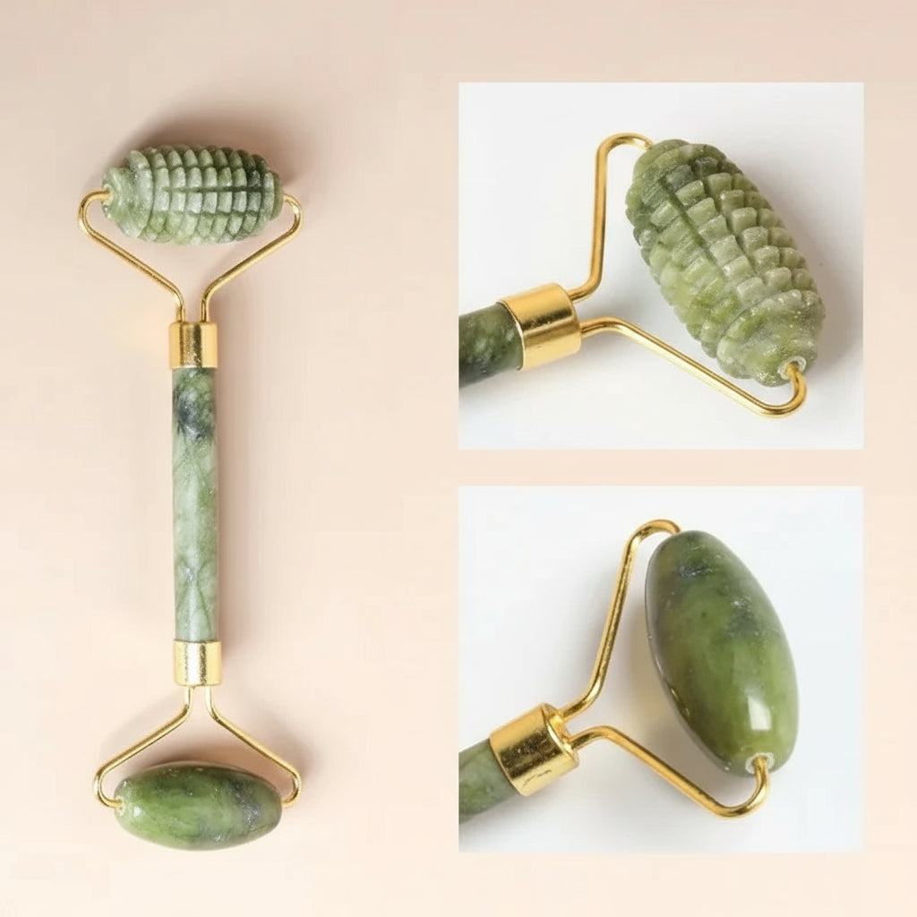 Natural Jade Roller & Gua Sha Set